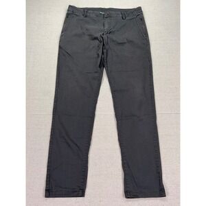 Birddogs Mens 34 Charcoal Grey Lined Pants Stretch Chino Outdoor Office Wear